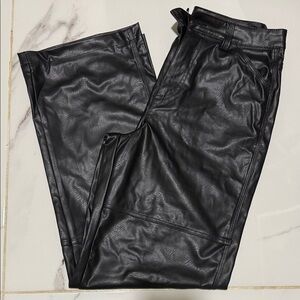 H&M Black Faux Leather Pants